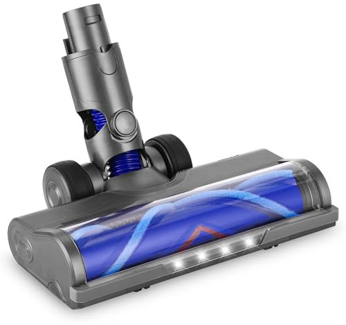 Elektrische Bürste kompatibel für Dyson V6 DC59 DC61 DC62 DC74 Staubsauger-Ersatzteile,Hartboden-Aufsätze für Dyson V6 Staubsauger mit LED-Licht Turbobürsten-Reinigungskopf für Böden und Teppiche