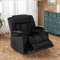 COMHOMA Fauteuil de Relaxation Fauteuil Salon Dossier Réglable 90°-160° Repose-Pieds Rétractable avec 2 Porte-gobelets Poches Latérales Noir