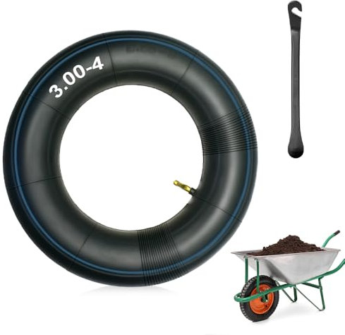 mizikuu 3.00-4 Schlauch für Sackkarrenrad, 260 × 85mm Sackkarre Bollerwagen Schubkarre Innenschlauch Rasenmäherreifen Luftschlauch Reifenschlauch Ersatzreifen für Rasenmäher Gartenanhängern