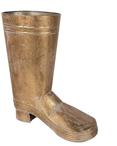 36cm Gold Umbrella Walking Stick Pole Stand Flower Pot Planter Freestanding Metal