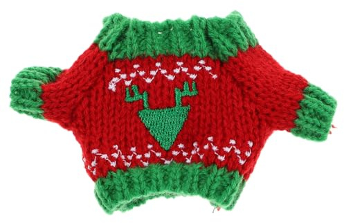 SOPOTUTU Mini Pullover für Puppen DIY Puppenzubehör Süßer Strickpullover für Spielzeugpuppen Anziehkleidung für Geburtstags und Feiertagsgeschenke