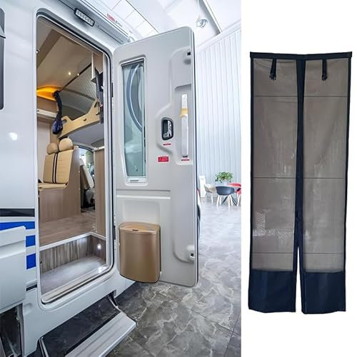 RV Slide Door Mosquito Fly Screens Net 200 * 70cm Caravan Entrance Entry Door Mosquito-proof Door Curtain For Fiamma Caravan Insect Bugs Car Accessories
