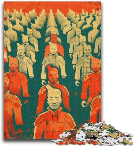 Terracotta Army Jigsaw Puzzles for Teenagers, Challenging Game And Family Play Artists Collection, Fine Art for Age 14 Years Up 1000pcs (26x38cm)