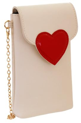 Camomilla Milano Portacellulare Donna, Similpelle, Collezione Love Bag, Colore Bianco