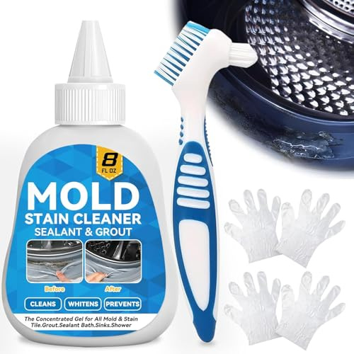 Houldhold Cleaner 220g for Mould Stain, Reinigungs-Gel gegen sichtbare Schimmelflecken, Haftendes Gel für Bad & Küche, Geeignet für Fliesen, Fugen, Silikon & Wandflächen, Haushaltspflege