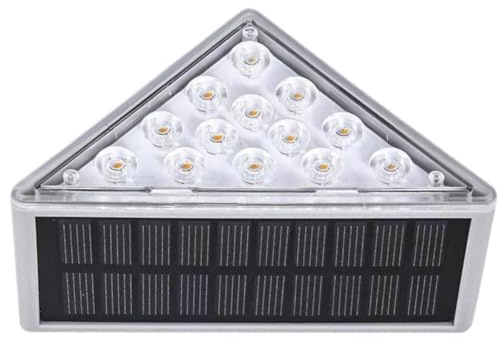 Alipis Solar Stufenleuchte Außen LED Solar Treppenlicht Ip68 mit Akku Wiederaufladbar für Gartenterrasse
