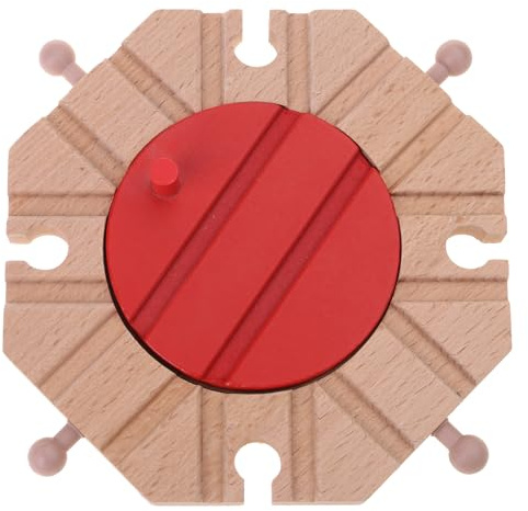 Train Track Turntable Wood Expansion Packs Wooden Accessories Compatibles with Most Tracks Wooden Expansion Packs