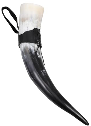Tofficu Corne À Boire Viking En VéRitable Corne De BœUf Grande Capacité | 14.57In Chope À BièRe Et Hydromel Pour Banquets MéDiéVaux DéCoration RéTro Et Reconstitutions