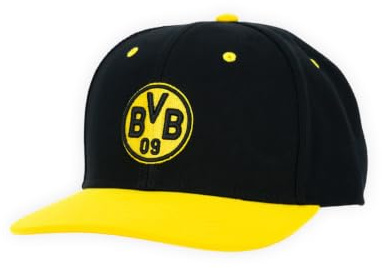 Dortmund BVB Snapback Logo Kinder | Schwarze BVB Kappe für Kinder mit gelbem Schirm