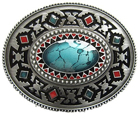 Jean's Friend New Vintage Enamel Celtic Oval Southwest Belt Buckle Gürtelschnallen US Stock