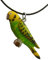 Cornelissen Kette Wellensittich grün Holzanhänger Lederband, Ketten Modeschmuck Vogel Vögel Tiere Tier