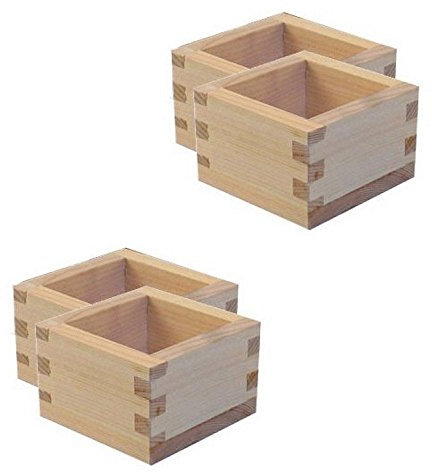 JapanBargain S-3323 x 4 Lot de 4 tasses à saké japonaises en bois