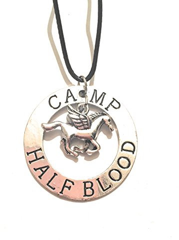 giulyscreations Halskette aus Metall, nickelfrei, Mittelfeld, Percy Jackson, Einhorn, Fantasy Cosplay