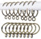 INCREWAY 16 Piezas Anillas para Cortinas, 38mm Metal Retro Ganchos para Cortinas Anillas Colgante Se Puede Encender y Apagar