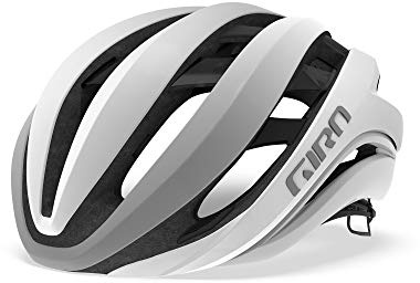 Giro Unisex – Erwachsene Aether MIPS Fahrradhelm Road, Matte White/Silver, Small/51-55 cm