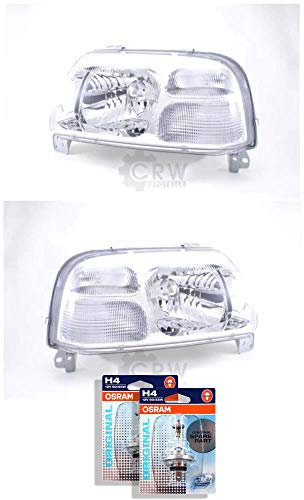 QR-Parts 69586572 Set Scheinwerfer links 1012233 + Scheinwerfer rechts 1012234 + OSRAM H4 CLASSIC 64193CLC (2-Stück)