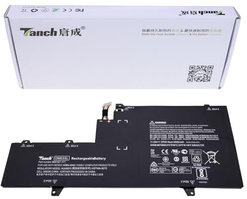 Tanch OM03XL Laptop Batterie HSTNN-IB70 863167-1B1 pour HP Elitebook x360 1020 G2 11.55V 4935mAh 57W