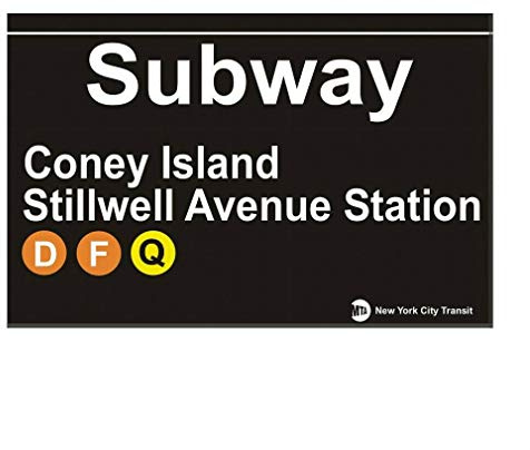 EpochSign Coney Island Subway New York City Souvenir Geschenk Metall U-Bahn Schild 20,3 x 30,5 cm
