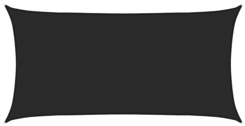 vidaXL Voile d'Ombrage Protection Voile Solaire Voile de Parasol Anti UV Jardin Patio Terrasse Balcon Extérieur 160 g/m² Noir 2,5x4,5 m PEHD