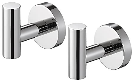 KES Coat Hooks for Wall Towel Hooks SUS304 Stainless Steel Robe Clothes Hook for Bathroom Kitchen Heavy Duty Wall Mounted Polished Finish 2 Pack, A2164DG-P2