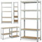 Scaffale in metallo, 200 x 100 x 50 cm, con 5 ripiani in MDF, portata fino a 875 kg, zincato