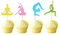 Arthsdite 48 Stück Yoga Fitness Cupcake Topper Yoga Mädchen Kuchen Picks für Yoga Thema Party Gym Sport Fitness Party Geburtstag Party Dekorationen Planung Yoga Klassentraining
