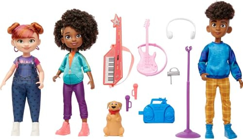Mattel Karma's World Puppen und Zubehör, 3er-Pack mit Mattel Karma, Winston und Switch-Puppen