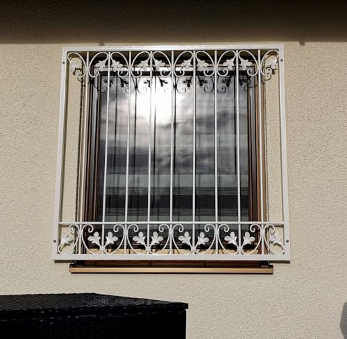 Fenstergitter Schmiedeeisen Einbruchschutz Monaco-Z120 flex Verzinkt nach Maß, Breite Universal Alles:Breite 200 cm