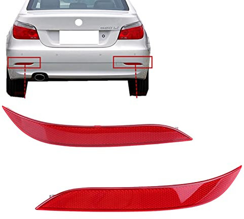 1 Paar E60 Heckstoßstangenreflektor, Auto Links Rechts Heckstoßstange Reflektor Rückleuchten Kit, Für 5Er E60 E61 2003-2007 Oem: 63146915039/63146915040 25.5 * 3cm