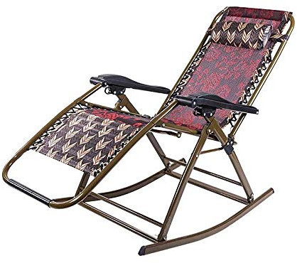CAPXXIN Campingstühle Gartenliegen Klappstuhl Outdoor-Schaukelstuhl Klappbarer Liegestuhl Verstellbare Garten-Sonnenliege Schlafstuhl für Erwachsene, Unterstützung 200 kg Needed