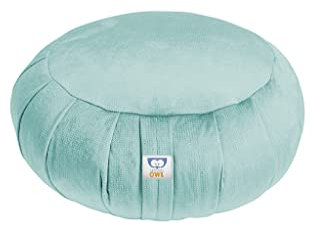 Sensory Owl Meditationskissen Yoga Kissen Zafu Samt Buchweizen Rund Minze