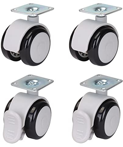 AIICIOO Reptilienrollen 4er Set,Terrarium Universalräder mit Bremse Reptilienbecken Zubehör RK Knock-Down Terrarien