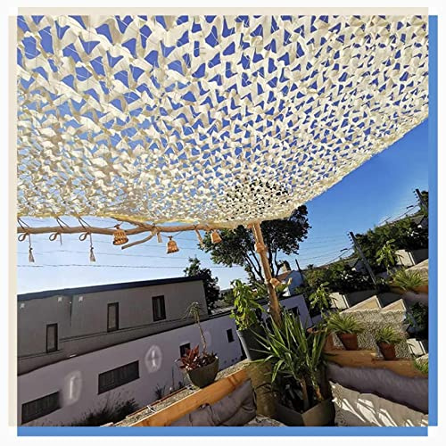 Suwooy Tarnnetz Für Terrasse,Beige Verstärktes Camouflage Netz,Tarnung Netz Bundeswehr,Camping,Jagd,Partydekoration,Sonnenschutz,Tarnnetz Sichtschutz,Schattennetz Für Garten,Beige-3x4m(9.8 * 13.1ft)
