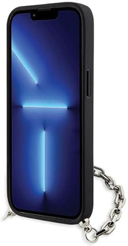KARL LAGERFELD KLHCP14SSACKLHPG Hülle für iPhone 14 6.1 Silber hardcase Saffiano Monogram Chain