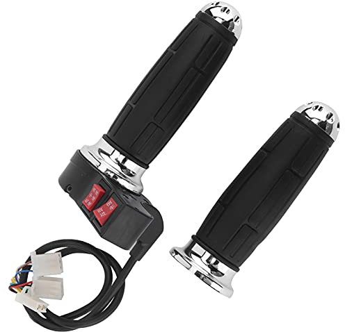 Dioche 72V Gashebel 3-Gang-Vorwärts-RSE-Drossel Elektrischer 3-Rad-Scooter-Gummi 1 Paar 3-Gang-Gashebelgriffe für Elektrofahrrad mit Vorwärts- und RSE-Gang