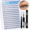 Natural Cluster Lashes Kit 168 Pcs Wispy Lash Extensions CC Curl 9-11MM Mixed Lengths Eyelash Extension Individual Kit with Lashes Bond and Seal and Tweezers DIY at Home by Mavphnee
