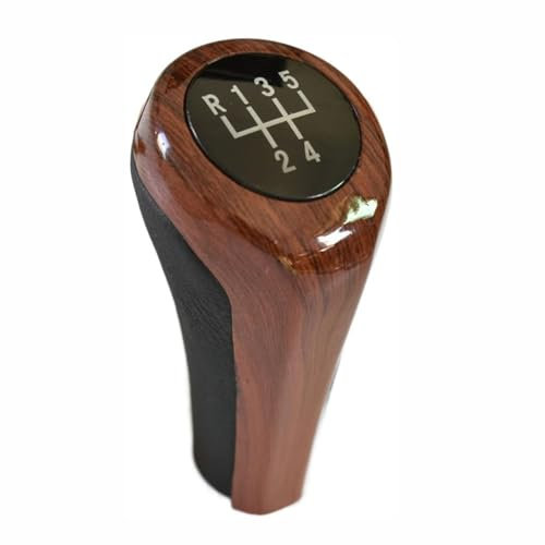 FFOCUS Auto Schaltknauf für BMW 3 Series E90 E91 E92 E93 E30 E36 E46 F30,Schalthebel Handball Schalthebelknopf Getriebekopf Shifter Hebel Griff Stick Zubehör,Wood-57