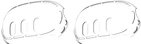 Junerain 2PCS Housse de Protection Avant en Silicone pour Meta Quest 3 Transparent Casque Coque Avant Anti-Rayures Anti Choc Coque de Protection Avant pour Meta Quest 3 Accessoires