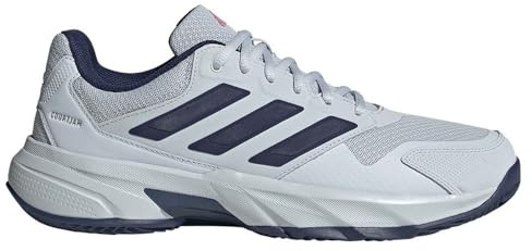 Adidas Herren CourtJam Control 3 Clay Tennis Shoes, Halo Blue/Dark Blue/Team Shock pink 2, 44 2/3 EU