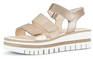 Gabor Damen Plateausandalen, Frauen Sandalen,Best Fitting,Plateausandaletten,Dicke Sohle,bequem,Sommerschuhe,Desert Kombi,38 EU / 5 UK