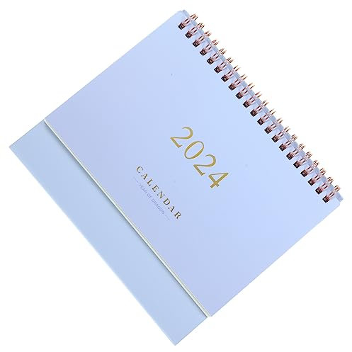 EXCEART Tischkalender 2024 Tagesplanungskalender 2024 Tageskalender Insekten Im Harz Zeitplan Kalender Familienwandkalender Stehpult Zelt Umblättern Papier Muschelschale Memorandum Violett