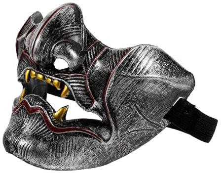 TOYANDONA Japanische Cosplay Maske Hannya Halbmaske Für Halloween Kostüm Und Partys Aus Robustem Für Rollenspiele Und Karnevale Authentisches Design Für Theateraufführungen
