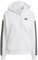 adidas Femme Essentials 3-Stripes Full-Zip Fleece Hoodie, White/Black, M