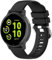 Haofun 20mm Silikon Armband für Garmin Vivoactive 6/5/ Forerunner 165/245/ 645/ Music für Damen/Herren, Armbänder Ersatz Uhrenarmband Geeignet (Schwarz- Klassiker)