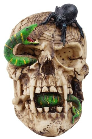 Deko Halloween Halloween Dekoration Harz Mensch Tier Ornamente Halloween Ornamente Pinsel Aufbewahrung Becher (Beige, 22.5x19.5x14cm)