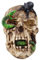 Deko Halloween Halloween Dekoration Harz Mensch Tier Ornamente Halloween Ornamente Pinsel Aufbewahrung Becher (Beige, 22.5x19.5x14cm)