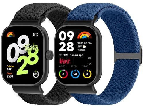 XANS Compatibile con Redmi Watch 4/5/Xiaomi Smart Band 8 Pro/9 Pro cinturino, Solo Loop elastico intrecciato regolabile in nylon Cinturini di ricambio per Xiaomi Redmi Watch 4/5/Mi Band 8 Pro/9 Pro