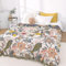 Snylcce Doppelseitige große böhmische Decke - 100% Bio-Baumwolle handgewebte Bett- & Sofadecke, gemütlicher Boho-Akzent für 2-3 Sitzer Sofas und Sessel - 200x230cm,Granatblüte Weiß