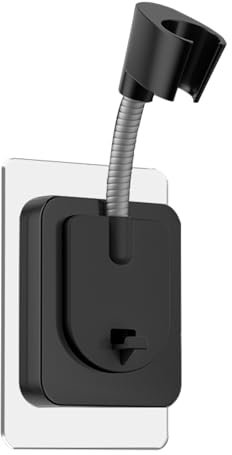 Duschkopfhalterung ohne Bohren - Verstellbare Handbrause Halterung mit Silikon-Adapter, Wandmontage Duschhalter, Duschkopfhalter für Bad, Shower Head Holder, Duschkopf Halterung mit starkem Kleber