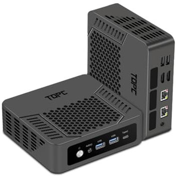 CYMINILMDPC Mini PC Game,TOPC Ryzen 7 7840HS,2*DDR5 USB4.0 NVMe,2 LAN,No Ram No Storage,Win 11 pro,Desktop Gaming Computer,Dual-Band WiFi6E/BT5.3